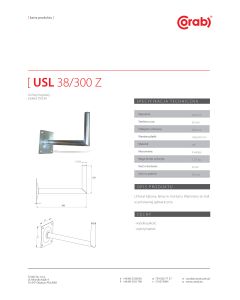 UCHWYT ŚCIENNY KĄTOWY USL-38/300-H