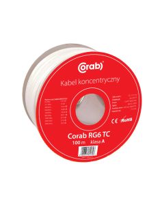 KABEL KONCENTRYCZNY RG6 CU CORAB 100m (szpula)