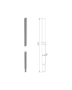 UZIOM SKŁADANY- ZAMEK STOŻKOWY MORSE"A O16X1500MM (STAL OCYNKOWANA OGNIOWO) /OG/