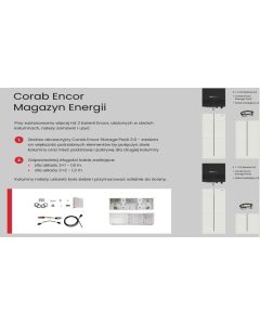 ZESTAW AKCESORIÓW DO MAGAZYNÓW ENERGII CORAB ENCOR (PODSTAWA+POKRYWA+WSPORNIK+KABLE)